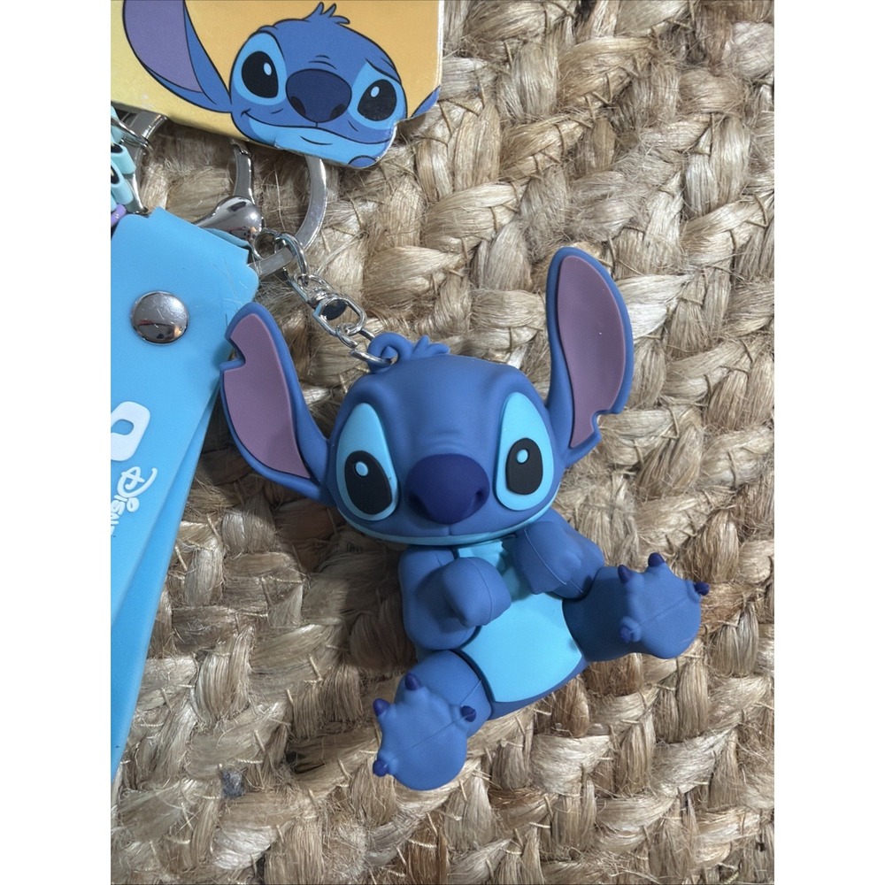 Disney Stitch and Scrump Wristlet Keychain Bag Charm w/Bell - Picture 3 of 8